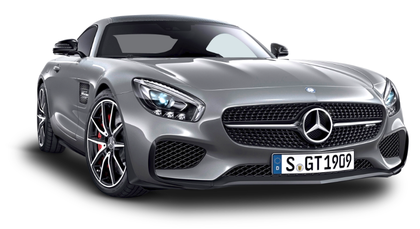 Silver Mercedes-AMG GT